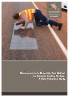 Cover of Development of a Durability Test Method for Sprayed Sealing Binders: A Field Validation Study