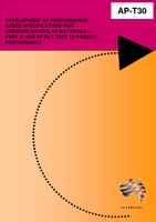 Cover of Development of Performance-based Specifications for Unbound Granular Materials Part B: Use of RLT Test to Predict Performance