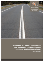 Cover of Development of a Binder Test to Rank the Low Temperature Cracking Resistance of Polymer Modified Binders Stage 2: Hard Binders