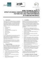 Cover of Effect of Design, Construction and Environmental Factors for Long-Term Performance of Stabilised Materials