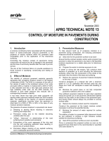 Cover of Control of Moisture in Pavements During Construction