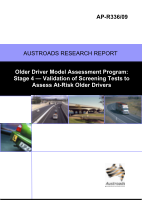 Cover of Older Driver Model Assessment Program: Stage 4 - Vaildation of Screening Tests to Assess At-Risk Older Drivers