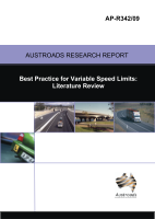 Cover of Best Practice for Variable Speed Limits: Literature Review