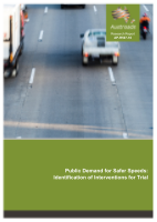 Cover of Public Demand for Safer Speeds: Identification of Interventions for Trial