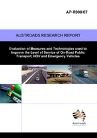 Cover of Evaluation of Measures and Technologies used to Improve the Level of Service of On-Road Public Transport, HOV and Emergency Vehicles