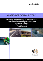 Cover of Defining Applicability of International Standards for Intelligent transport systems (ITS): Final Report.
