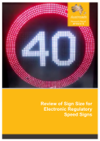 Cover of Review of Sign Size for Electronic Regulatory Speed Signs